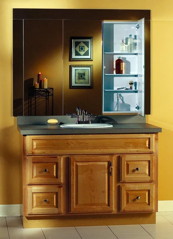 Jensen 664 Illusion 36 In. Recessed Mount Medicine Cabinet In Basic White