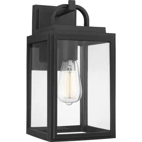 Progress Lighting P560175-031 Dimmable 1-Light Medium Wall Lantern With Durashield 75-Watt Voltage Rating 120-Volt Black Grandbury