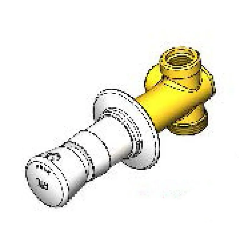 T&S Brass B-1029 Concealed Straight Valve, Slow Self Closing, Vandal Resistant