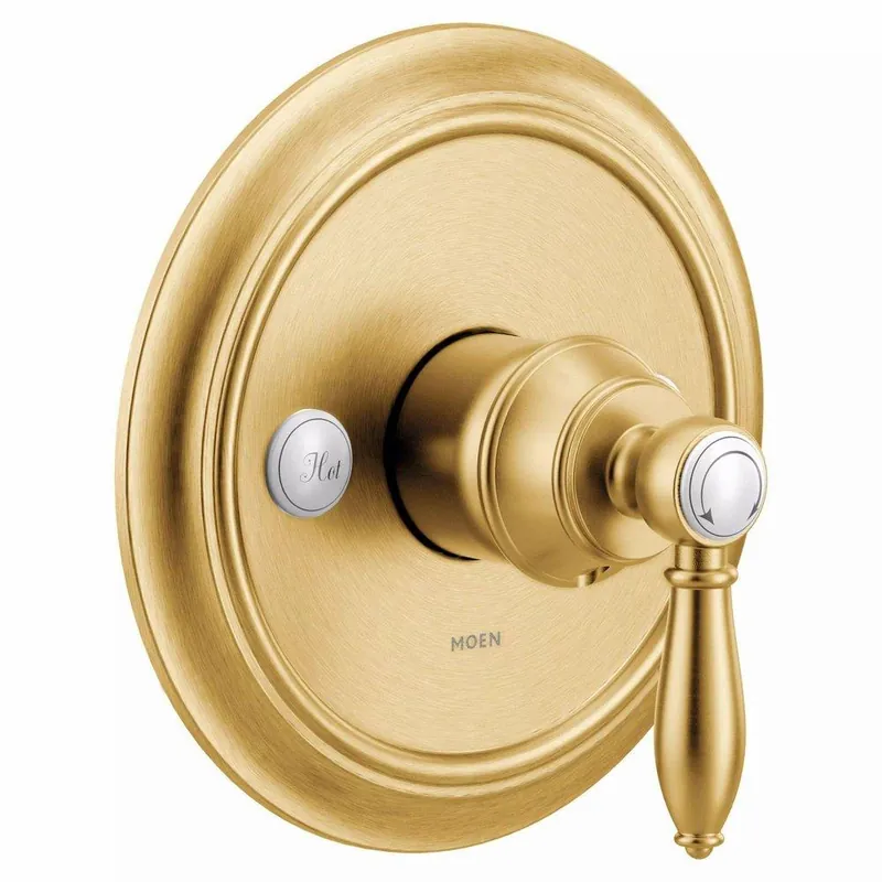 Moen UTS33101BG Weymouth Single Handle Pressure Balancing Valve Trim in Brushed Gold
