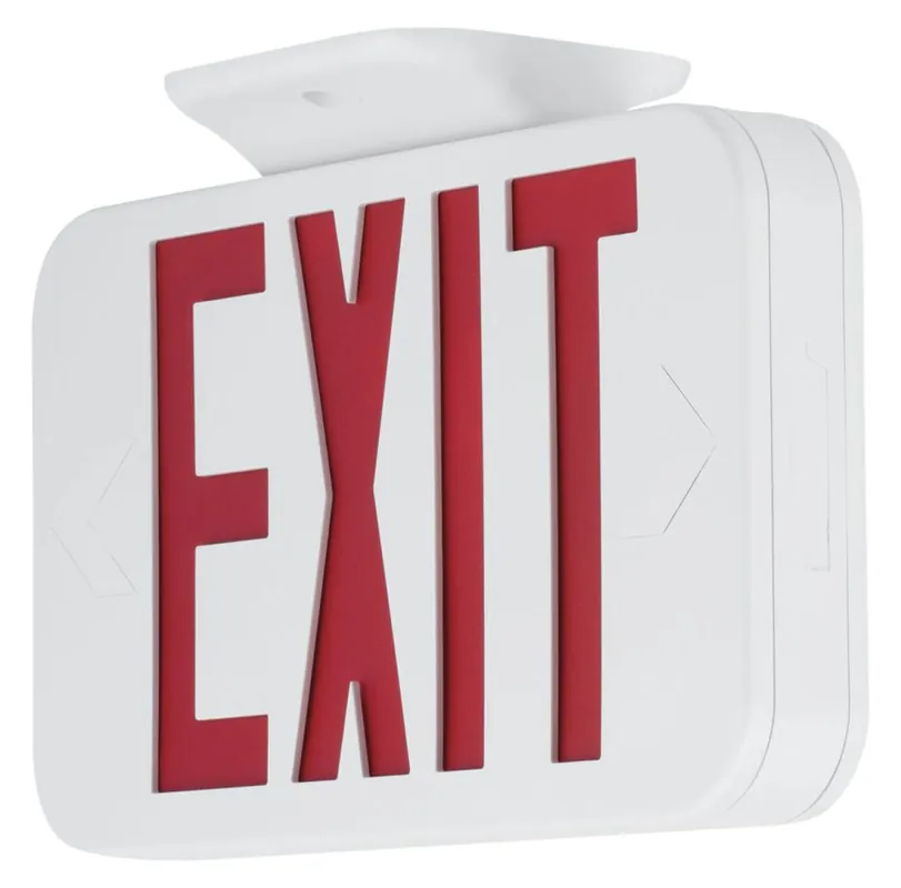 Progress Lighting PETPE-UR-30 Battery Back Up LED Exit Sign Red Letters