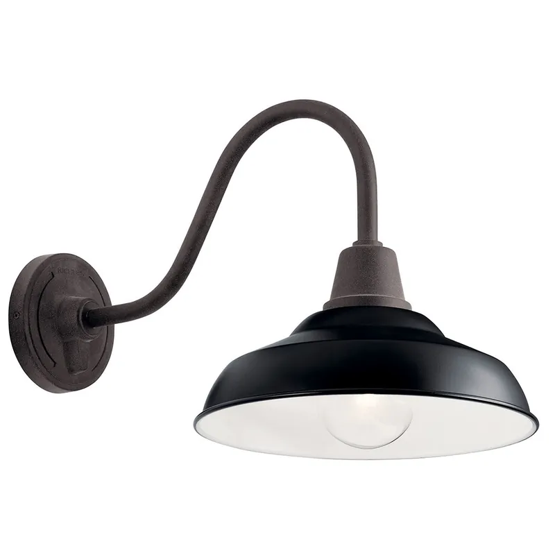 Kichler 49990BK Pier Black Wall Ceiling Light 100W Outdoor