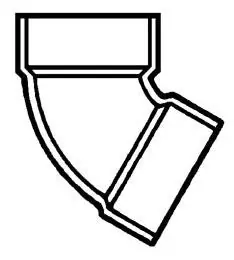 PVC DWV D319040 PVC DWV Fitting 4 Inch 60 Degree Elbow