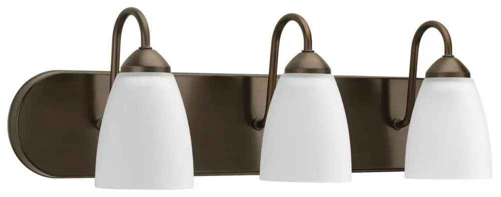 Progress Lighting P2708-20 Gather 3 Light 100W Bath Fixture Antique Bronze