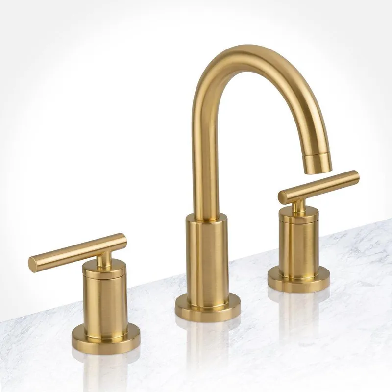 Miseno MNO1343LCG Mia Two Handle Widespread Bathroom Sink Faucet in Brushed Gold