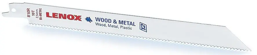 Lenox 20587S956R Wood Reciprocating Saw Blade 9 In 6 TPI