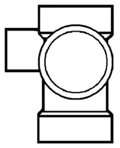 Pvc Dwv D416338 Sanitary Tee Left Inlet 3 X 3 X 3 X 2