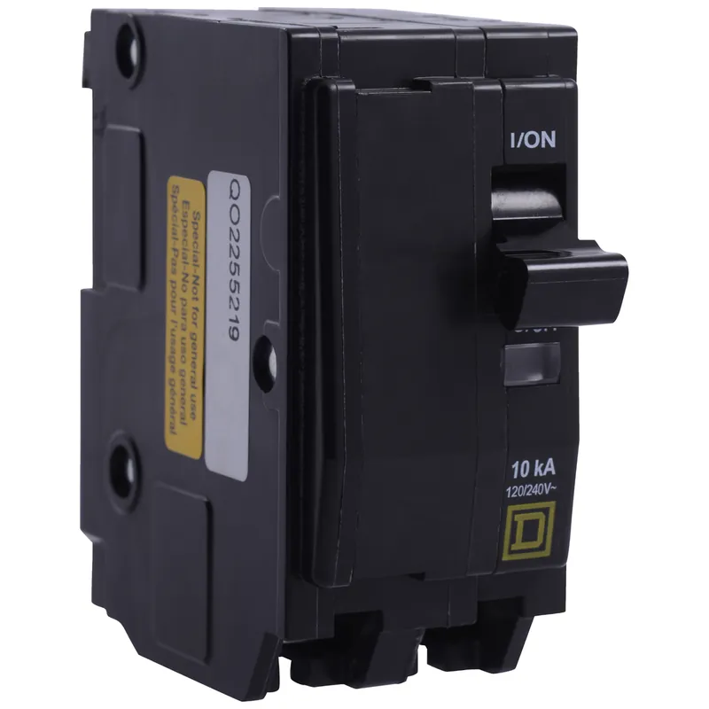 Square D QO2255219 2-Pole 25 Amp 120/240 Volt Plug-On Thermal Magnetic Miniature Circuit Breaker