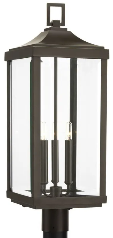 Progress Lighting P540004-020 Gibbes Street 60W 3-Light Candelabra E-12 Incandescent Post Mount Lantern