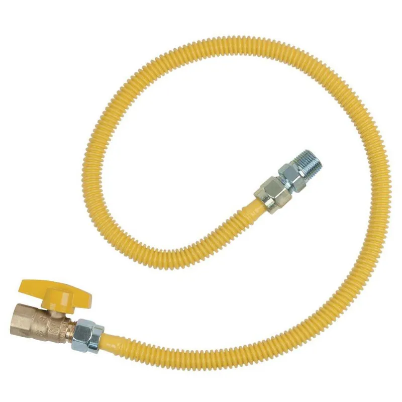BrassCraft CSSD4K-36 ProCoat 1/2 in. MIP x 1/2 in. FIP Ball Valve x 36 in. Stainless Steel Gas Connector 1/2 in. O.D.