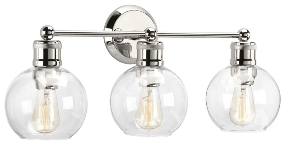 Progress Lighting P300051-104 Hansford 100W 3-Light Bath And Vanity Light