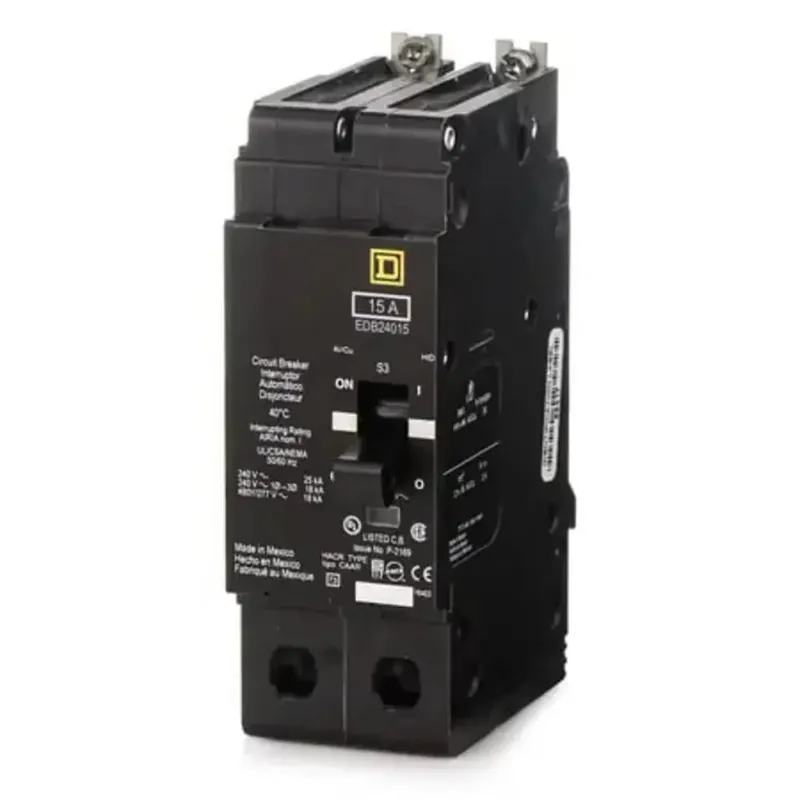 Square D EDB24015 E-Frame Mini Circuit Breaker 15A, 2-Pole, 480Y/277 VAC