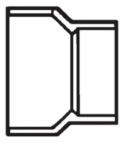 PVC DWV D102532 PVC DWV 6 X 4 Reducer Coupling
