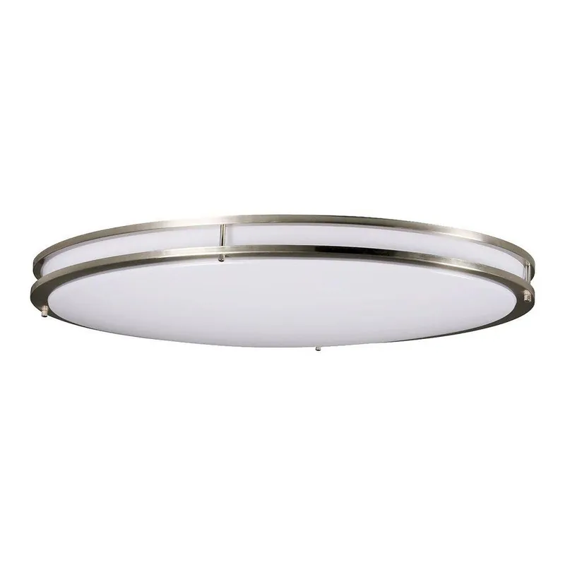 Miseno FLSATLOLEDCCTBN Saturn Oval Saturn Color Selectable LED Flush Mount Ceiling Fixture in Brushed Nickel