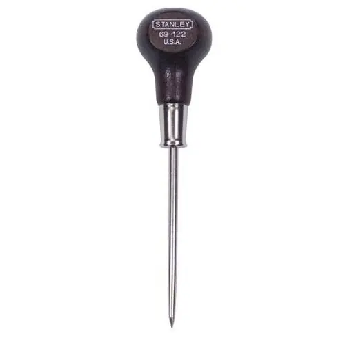Stanley 69-122 Scratch Awl, 6-1/16 in Overall Length, 3/16 in Shank, 3-3/8 in Shank Length