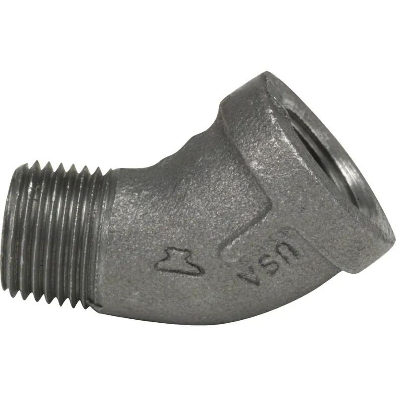 Anvil 8700128302 1 In. 45 Deg. Street Malleable Black Iron Elbow (1/4 Bend)