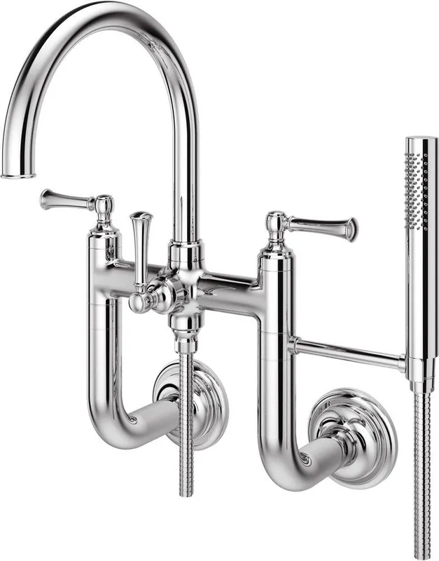 Pfister LG6-3TBC Tisbury Two Handle Wall Mount Filler in Polished Chrome