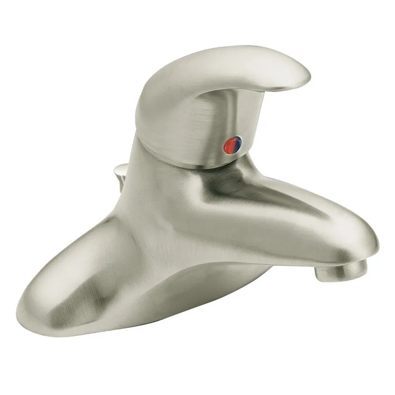 Moen 8414F12BN M-Dura Single Handle Centerset Bathroom Sink Faucet in Brushed Nickel