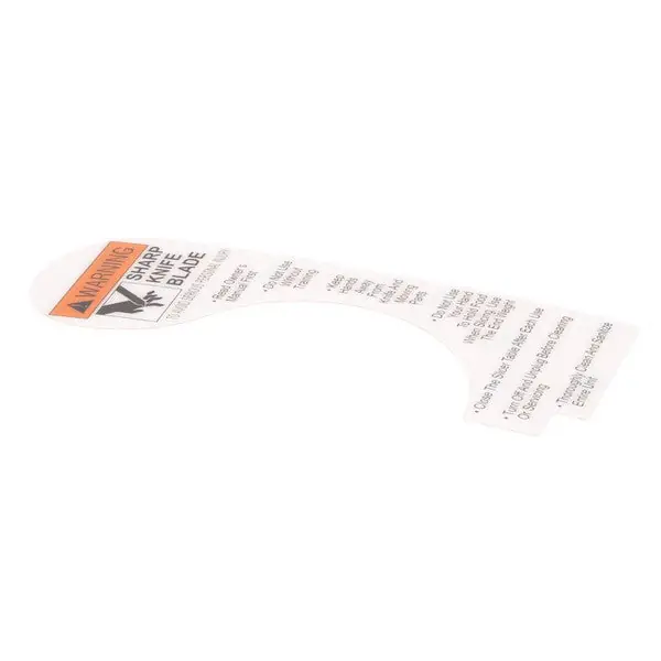 Slicer warning label for Globe 910242