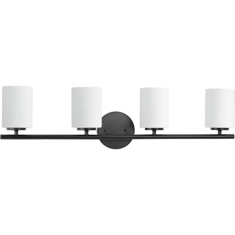 Progress Lighting P2160-31 Replay 100W 4-Light Medium E-26 Bath Light in Black