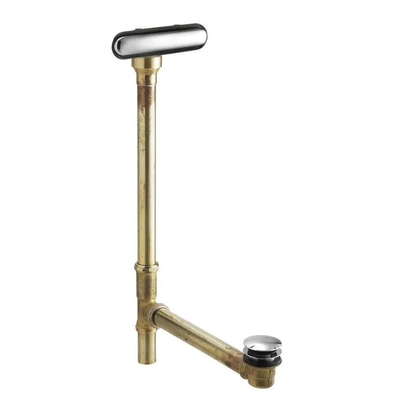KOHLER 7271-BL ClearFlo 23-1/16 in. Brass Toe-Tap Drain in Matte Black