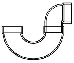 PVC DWV D706016 P-trap 1-1/2 Inch