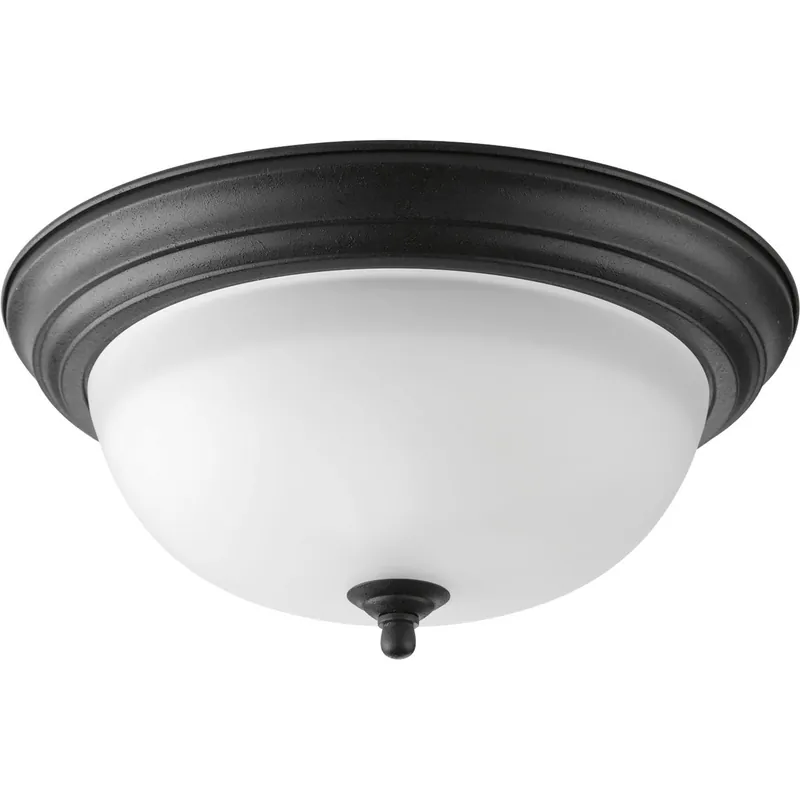 Progress Lighting P3925-80 2-75W MED FLUSH MOUNT Forged Black