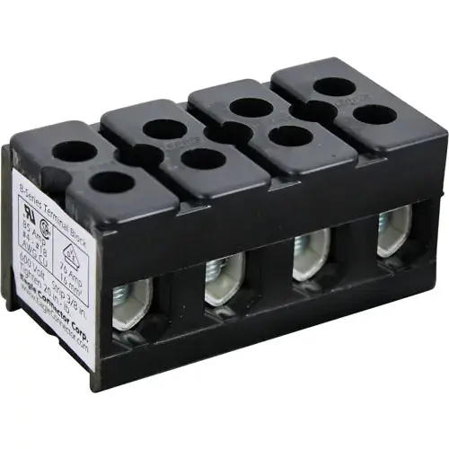 Terminal Block, 4 Pole, 600V, 85A, For Hatco, R02.15.047.00 for Hatco WBB1044223