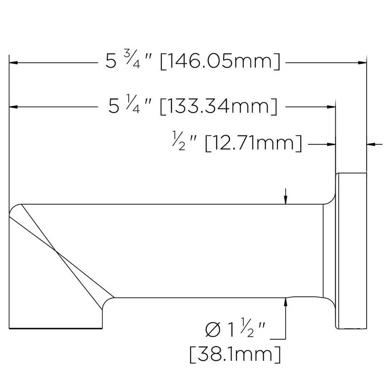 Speakman S-1557-BN Neo Non-Diverter Tub Spout in Brushed Nickel