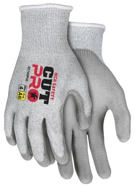 MCR Safety 92743PUM MCR Safety Cut Pro Gloves, PU Coat, Cut A6