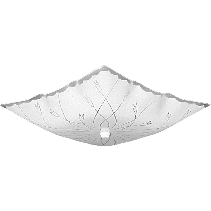 Progress Lighting P4962-30 Square Glass 2-60W MED CLSE TO CLG WHITE