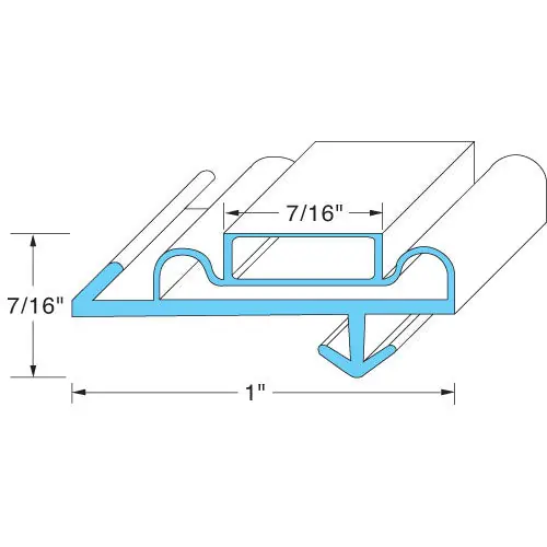 Door Gasket 25-1/4W X 70L OD Replacement MPN for Anthony 02-10090-0005