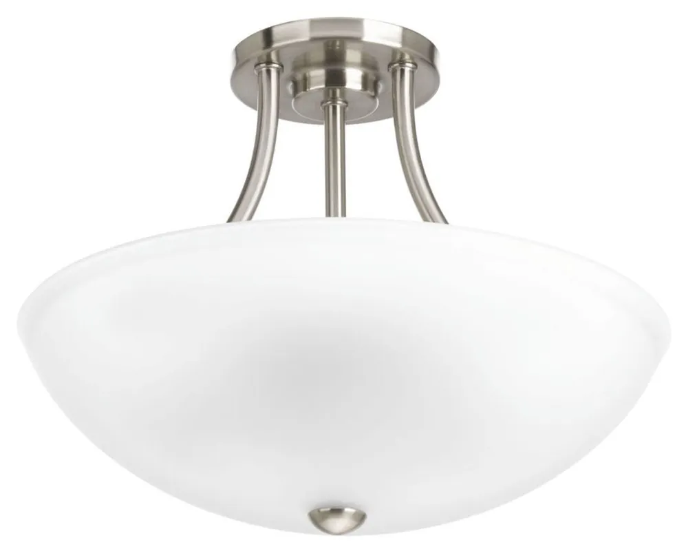 Progress Lighting P3748-09 Gather 100W 2-Light Medium E-26 Base Incandescent Semi-Flushmount Ceiling Fixture