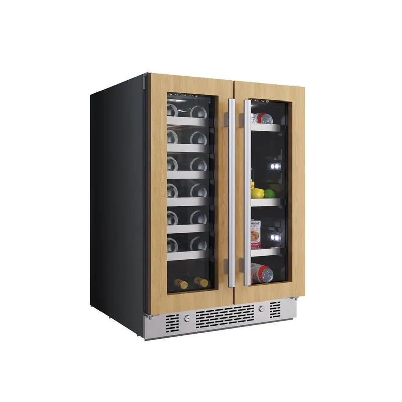 Avallon AWBC242GGFDPRG 24 in. 21 Bottle Built-In French Door Panel Ready Wine and Beverage Refrigerator