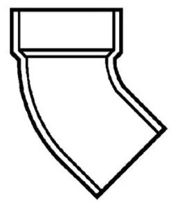 PVC DWV D323100 PVC DWV Fitting 10 Street 45 Elbow