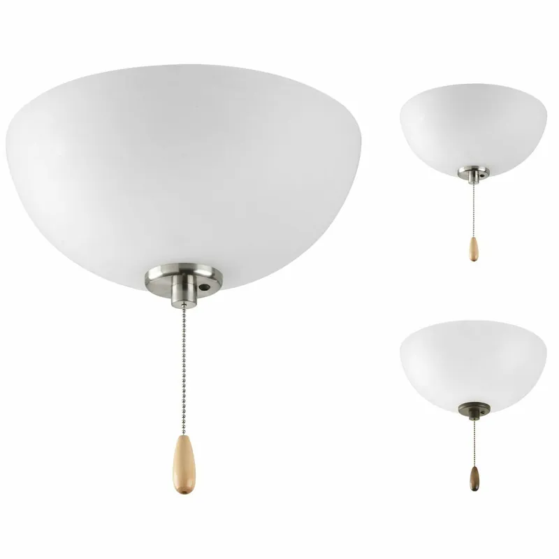 Progress Lighting P2650-01WB Two-light Bowl Fan Kit LED