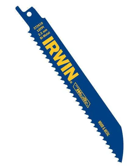 Irwin 372610 Reciprocating Saw Blade 6 In 10 TPI Replacement MPN