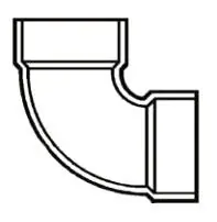 PVC DWV D300100 Fitting Power 10 90 Elbow Replacement MPN