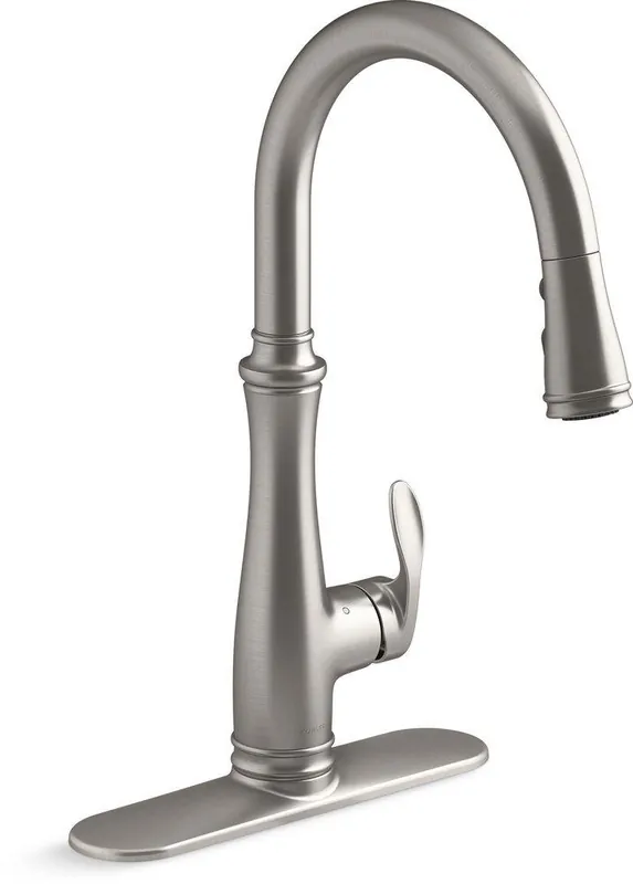 Kohler 29108-VS Bellera Single Handle Pull Down Touchless Kitchen Faucet in Vibrant Stainless