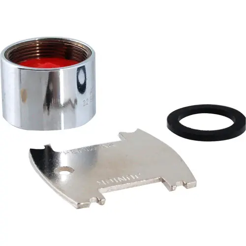 T&S Brass B-0199-06 Aerator, Vandal Resistant, 2.2 GPM, 55/64-27UN Female Threads