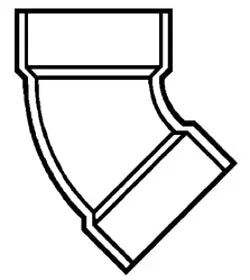 PVC DWV D321015 1-1/2 45 Elbow