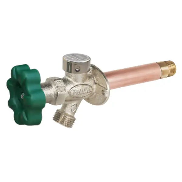 Prier P-164X10 P-164 Freezeless Quarter-Turn Wall Hydrant With Anti-siphon Aluminum Vacuum Breaker 1/2 Crimp PEX Inlet