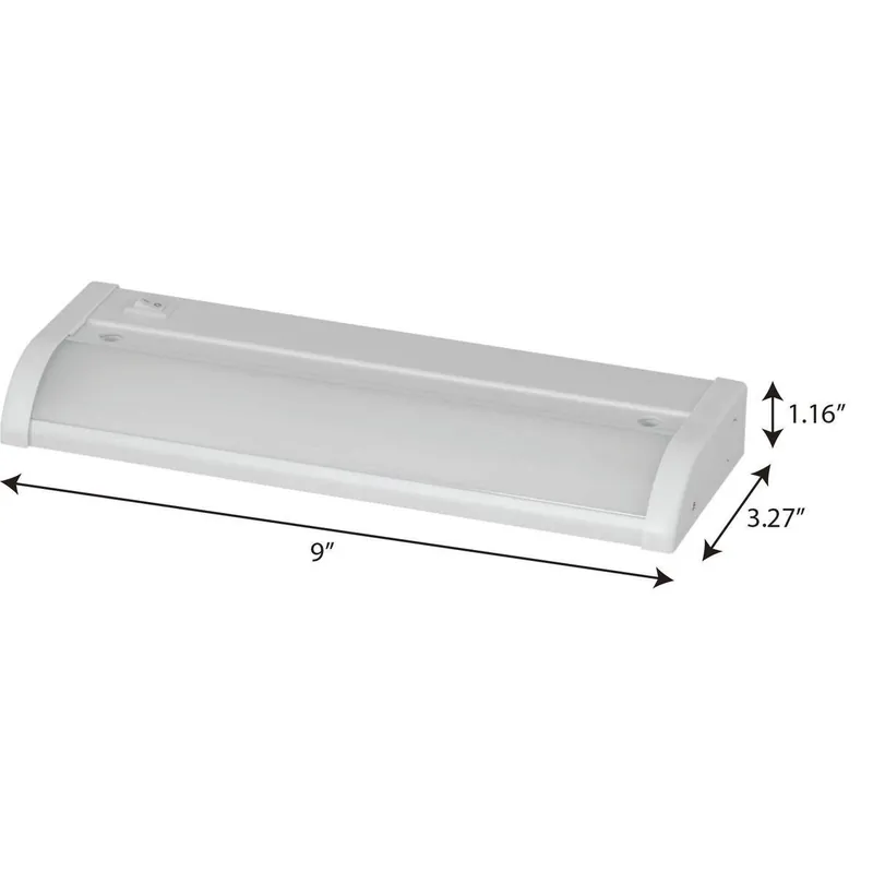 Progress Lighting P700000-028-30 Hide-A-Lite V 9 in. 4.7W 1-Light LED Under-Cabinet Light