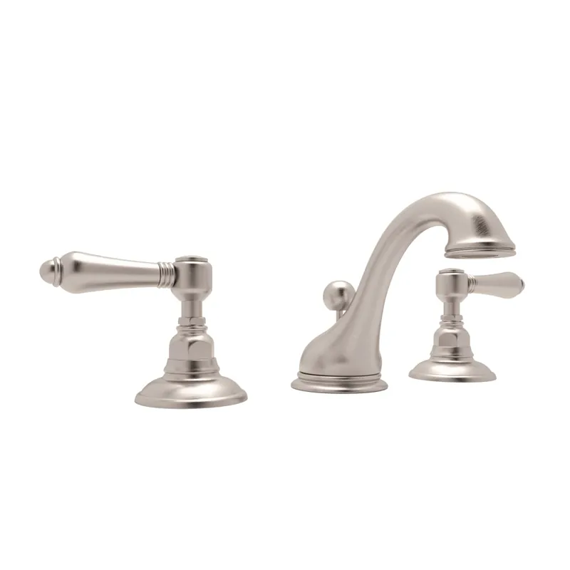 Rohl A1408LMSTN-2 Viaggio Two Handle Widespread Bathroom Sink Faucet in Satin Nickel
