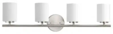 Progress Lighting P2160-09 Replay 4-Light Bath Light in Brushed Nickel
