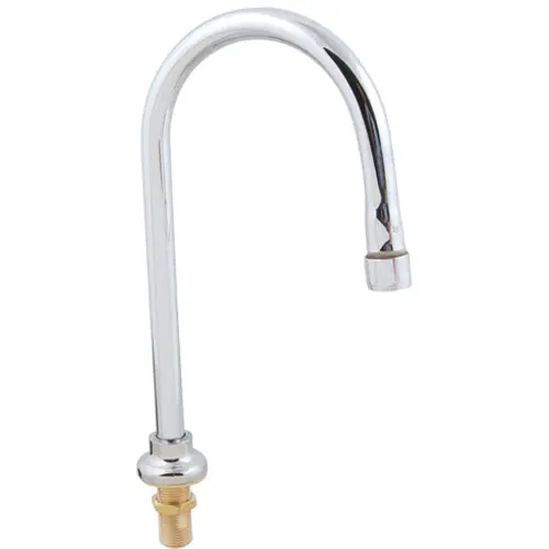 T&S Brass B-0521 Rigid/Swivel Gooseneck Deck Mount 5 3/4 Gooseneck with 2.2 GPM Aerator