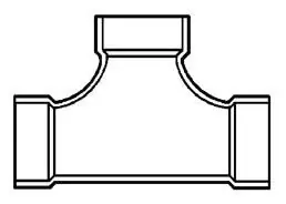 PVC DWV D448040 PVC DWV Fitting Power 4 Inch x 4 Inch x 4 Inch