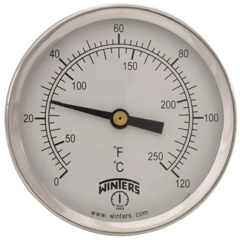Winters Instruments TCT167 2.5 Aluminum Clamp-On Thermometer 30F to 250F