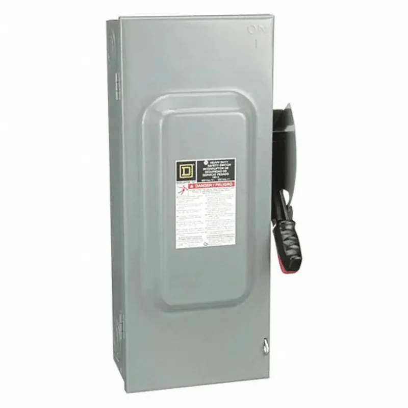 Square D H363 Heavy Duty Fusible Safety Switch 100A 3-Wire 3-Pole 600VAC/DC