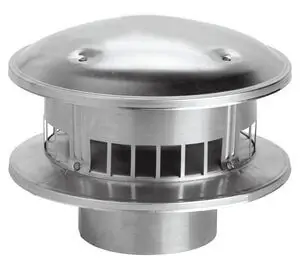 Hart & Cooley 2004207 B-Vent Rain Cap, 7 Dia x 14 OD Aluminum Gas Round